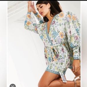 ASOS Limited edition beaded sequin wrap dress